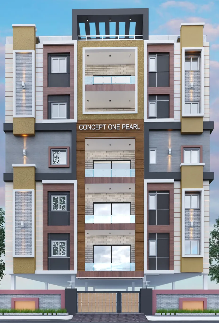 Architectural render of Concept One Pearl